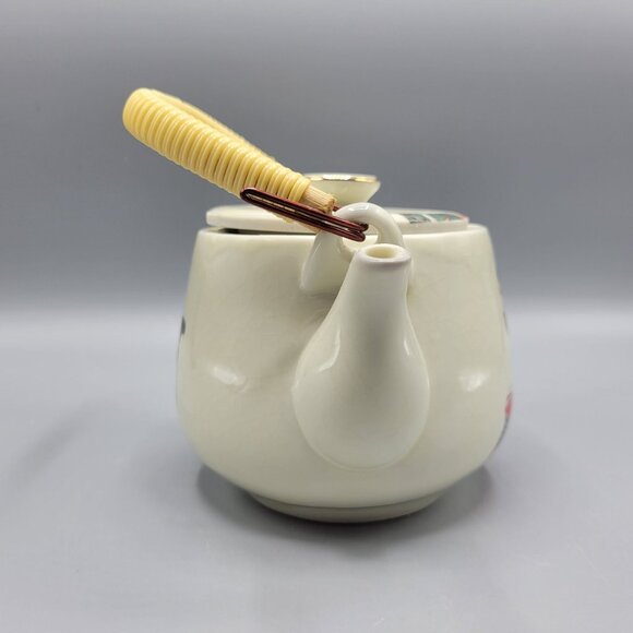 Vintage Japanese Ceramic Teapot & 5 Cups Set Geisha Design - Picture 6 of 16